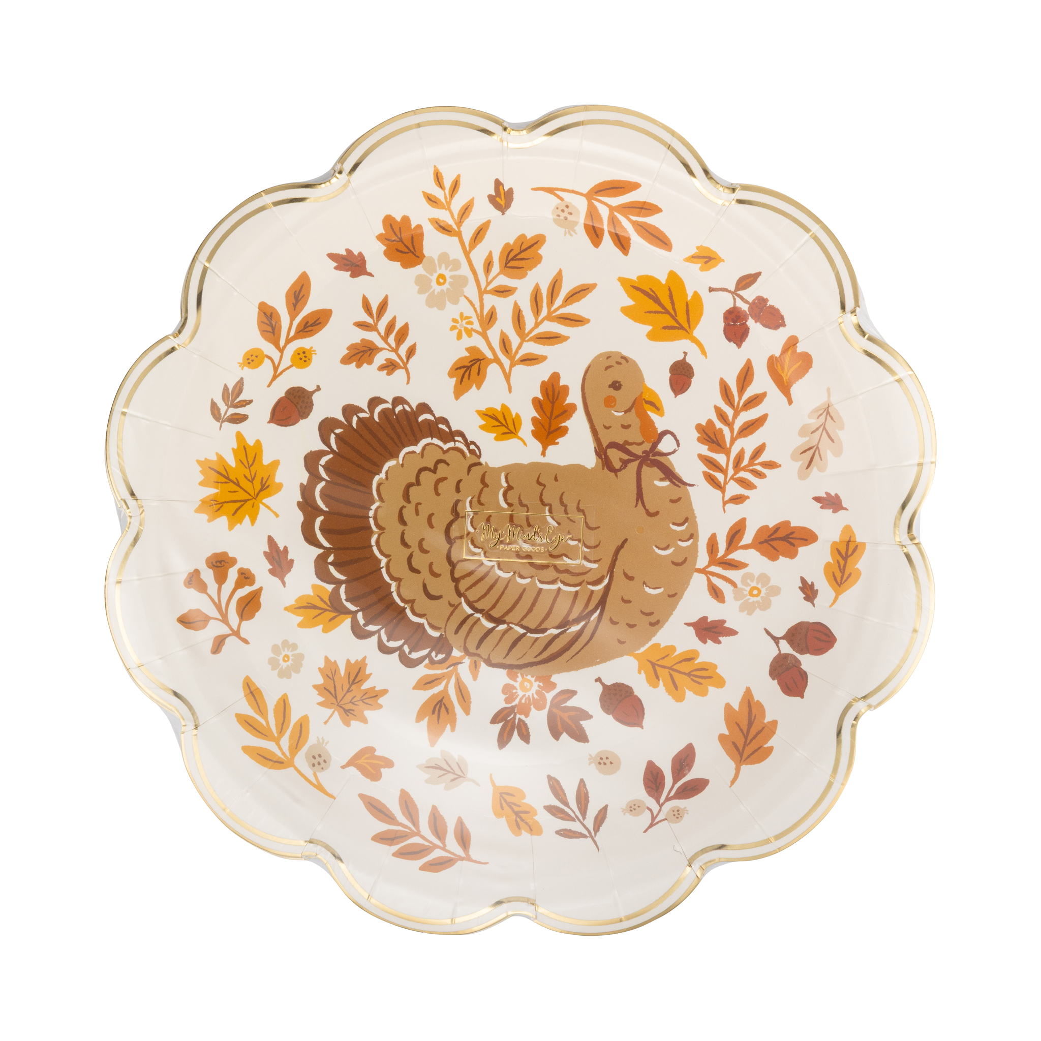 Turkey Foliage Paper Plates