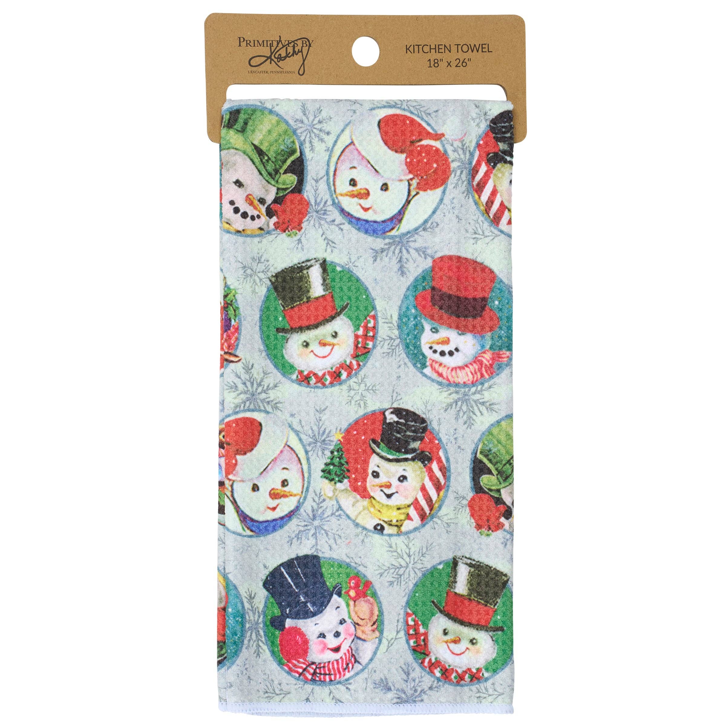Retro Snowman Kitchen Towel