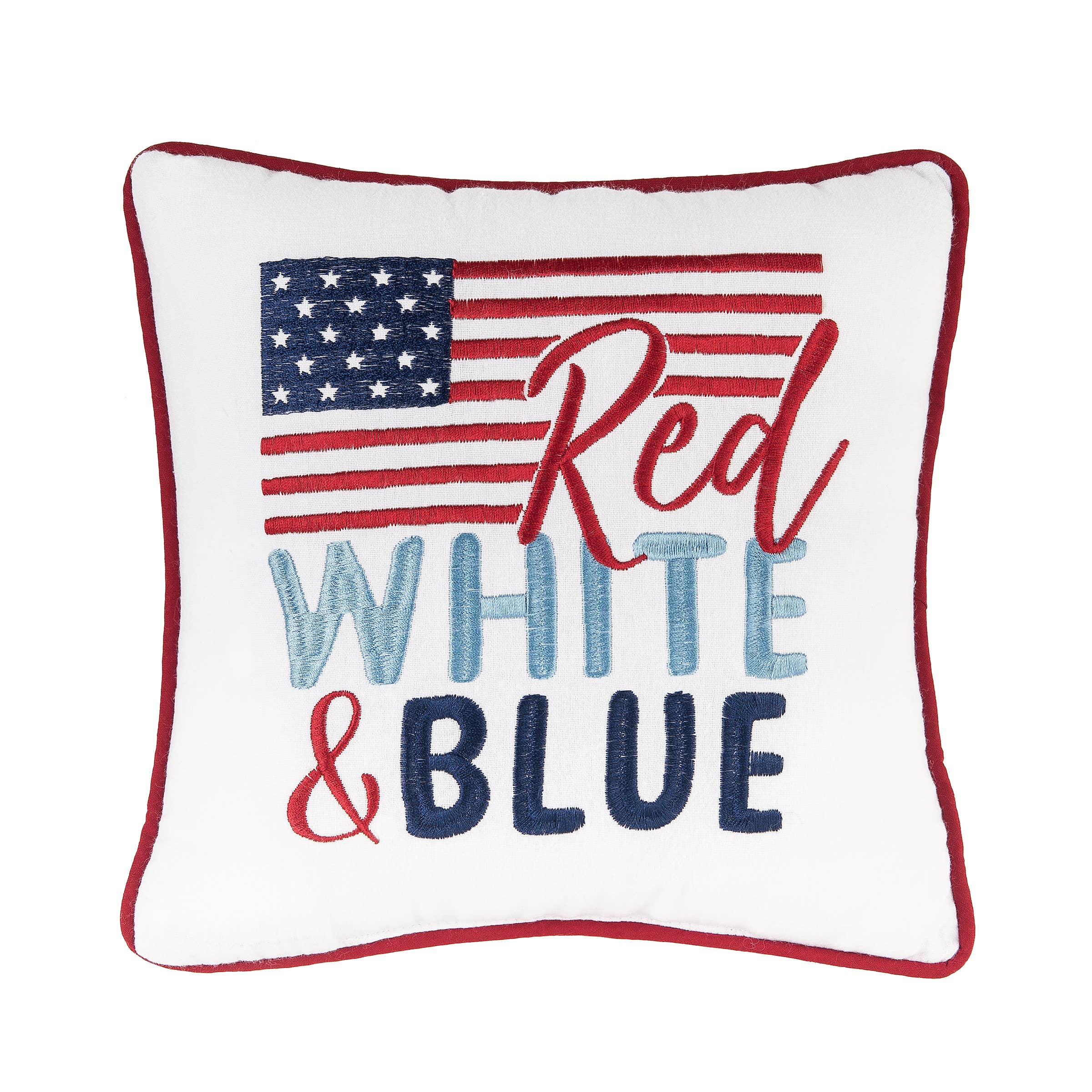 Patriotic Red White & Blue US Flag 4th Of July Throw Pillow