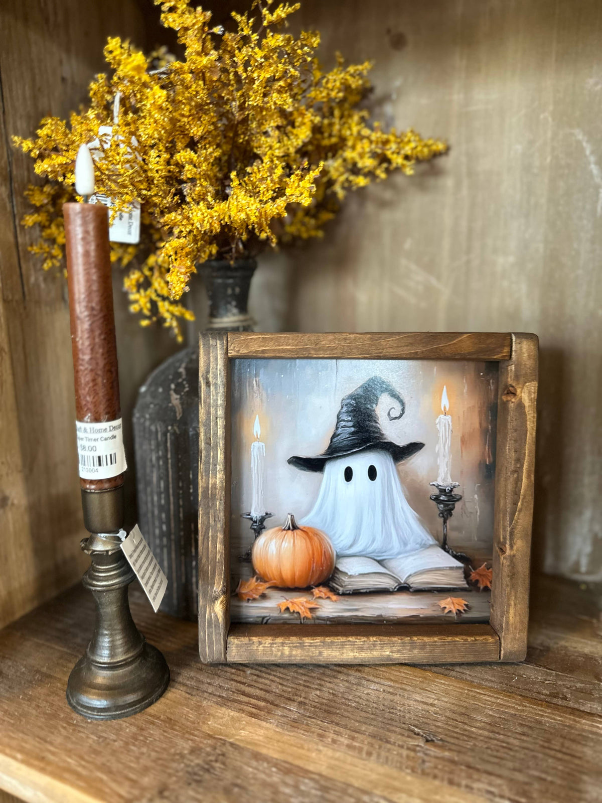 Ghost And Book Framed Print