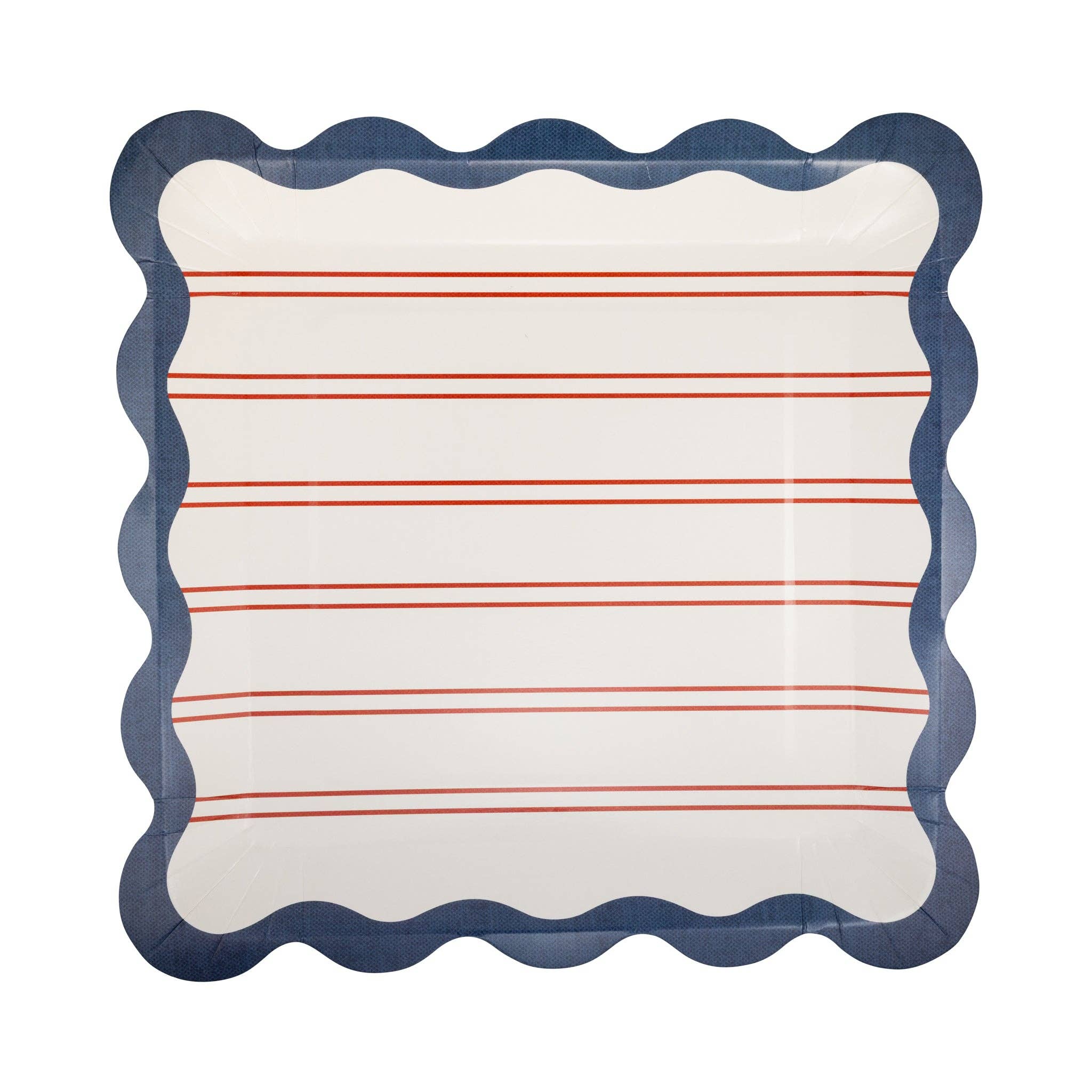 Red Stripes Paper Plate - 11"