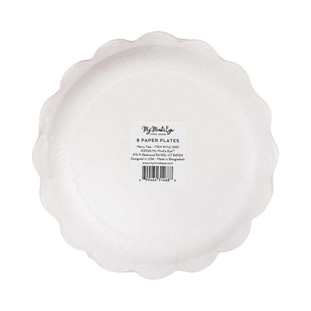 Merry Christmas Tree Plate - 8"