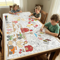 Farm Coloring Tablecloth Kids Activity