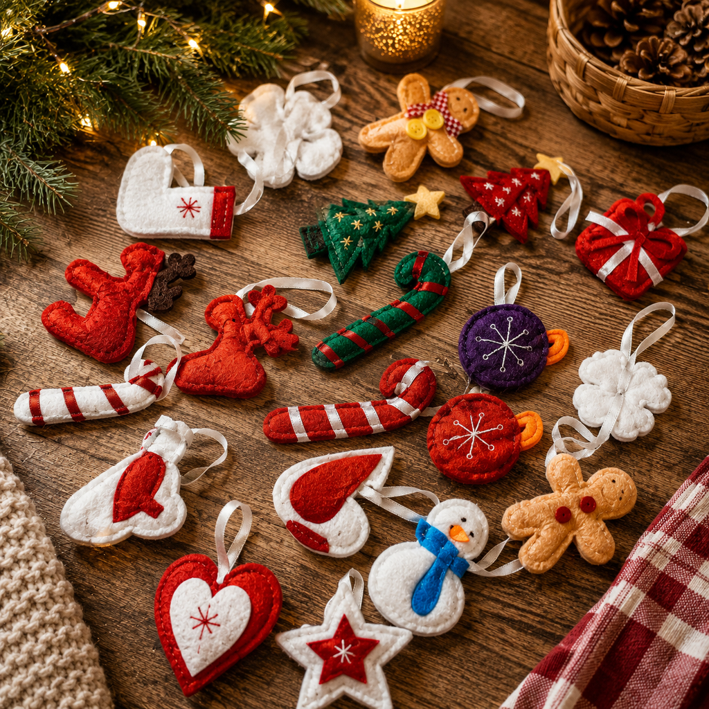Christmas Home Decor Advent Calendar Felt |  Handmade