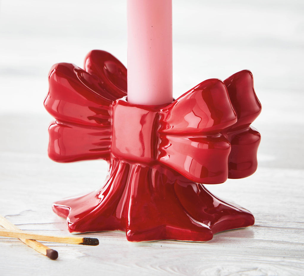 Very Merry Bow Taper Holder