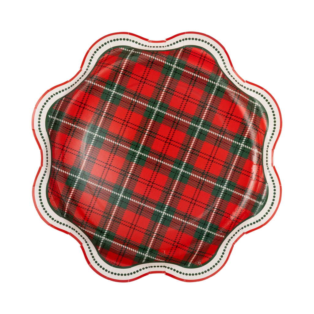 Plaid Dot Edge Plate - 10"