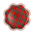 Plaid Dot Edge Plate - 10"
