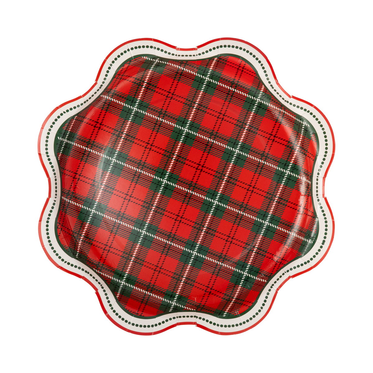 Plaid Dot Edge Plate - 10"