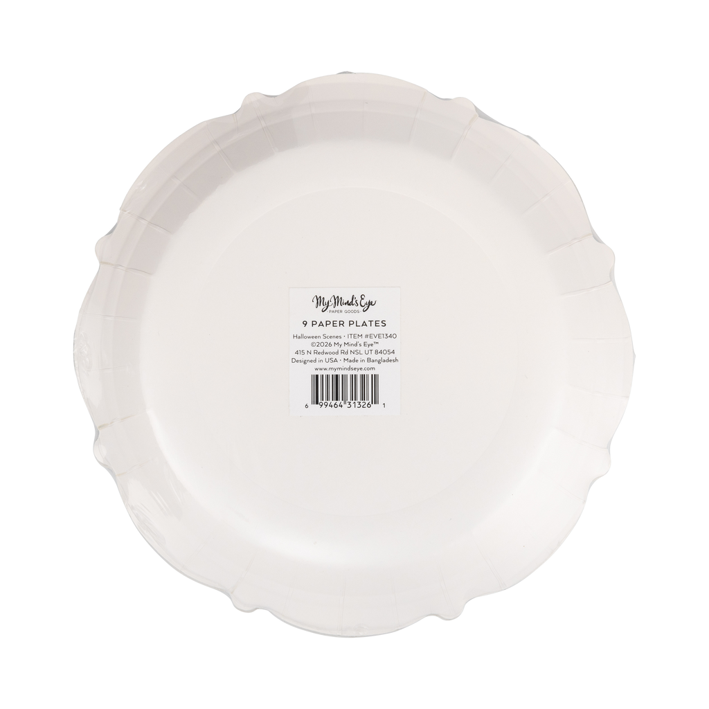 Halloween Scenes 9" Plate Set