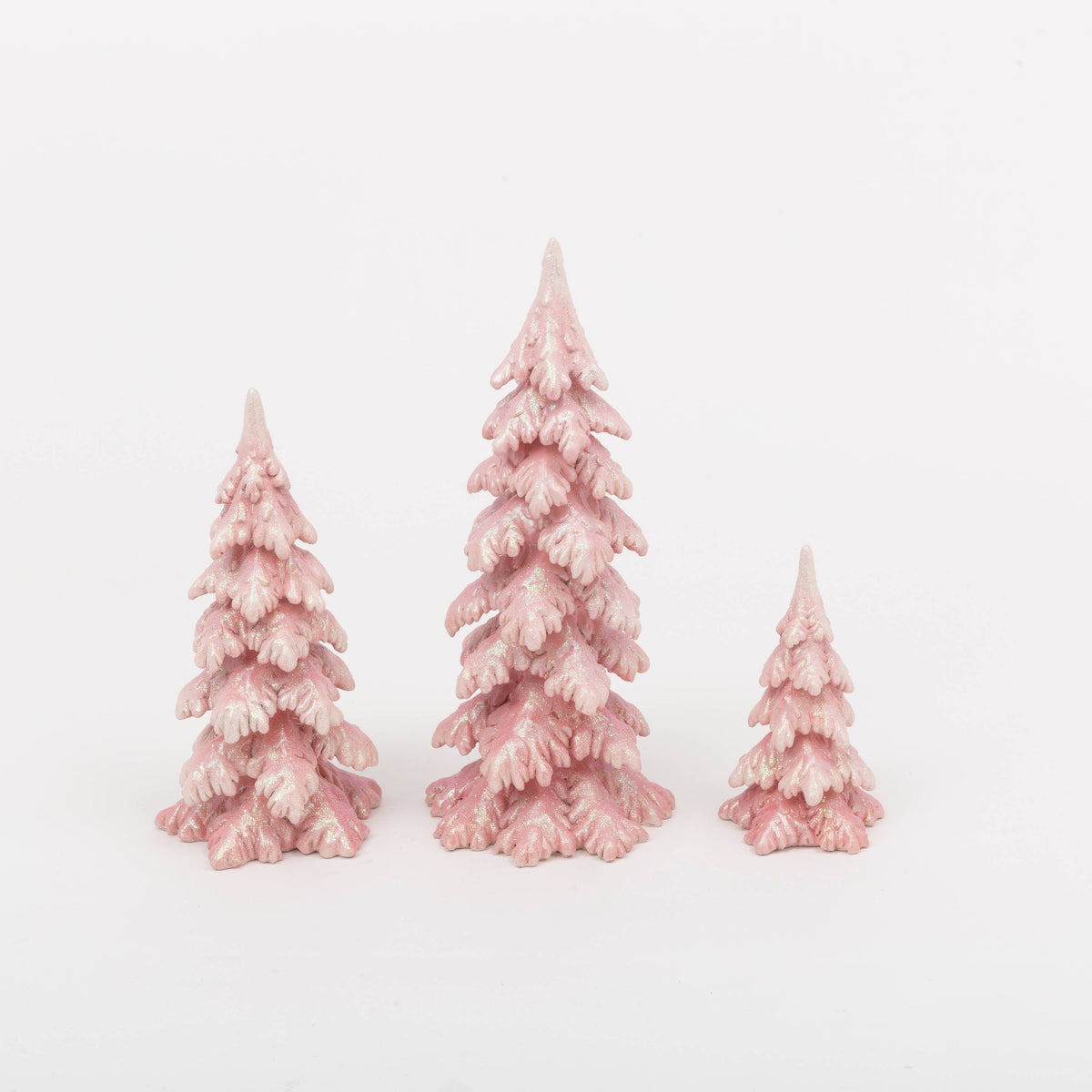 Christmas S/3 Resin Holiday Trees, Lg is 15.75"H