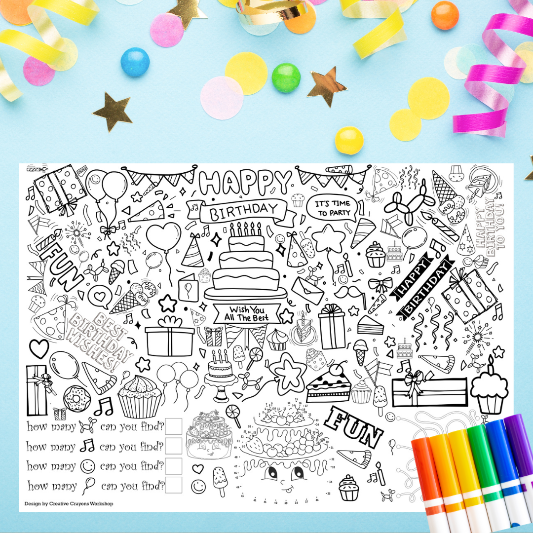 Birthday Activity Placemats