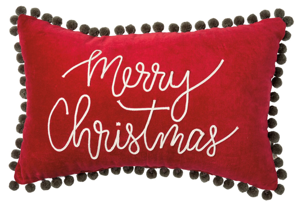 Merry Christmas Velvet Pillow