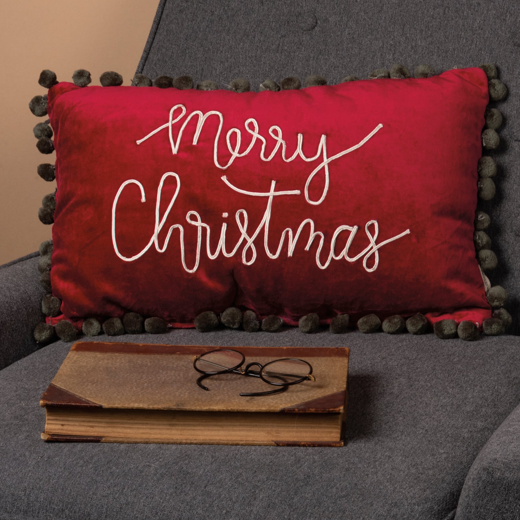 Merry Christmas Velvet Pillow