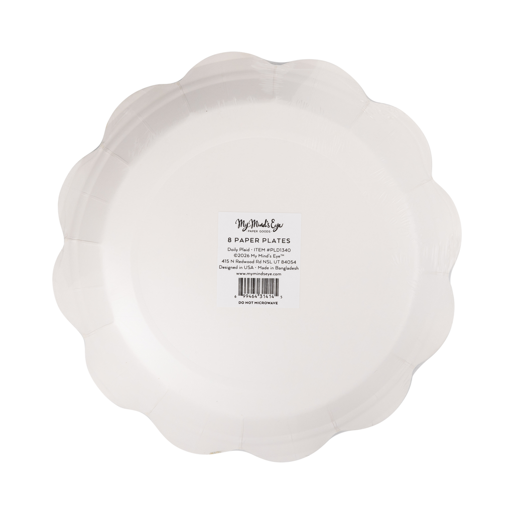 Doily Plaid Plate - 9"