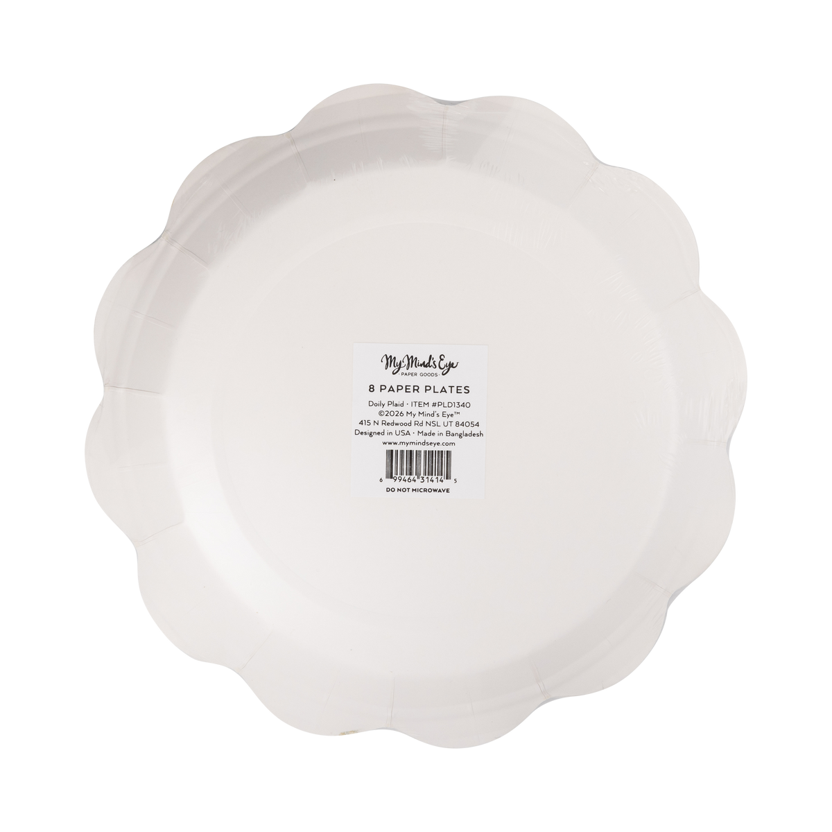 Doily Plaid Plate - 9"