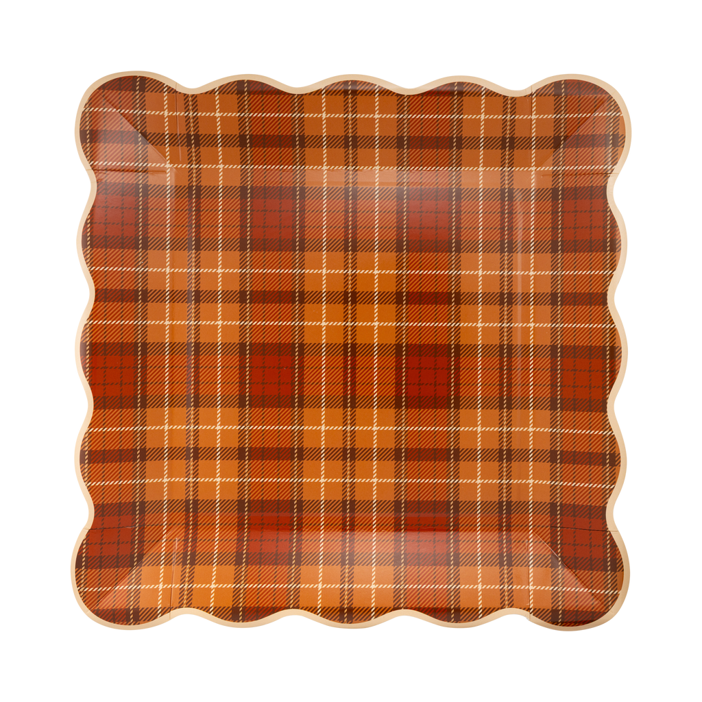 Autumn Plaid Paper Plates