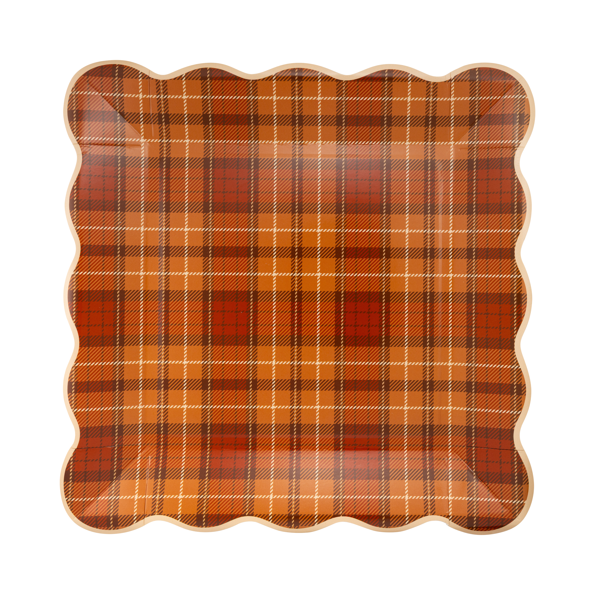 Autumn Plaid Paper Plates