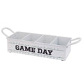 17" Long Game Day White Metal Caddy