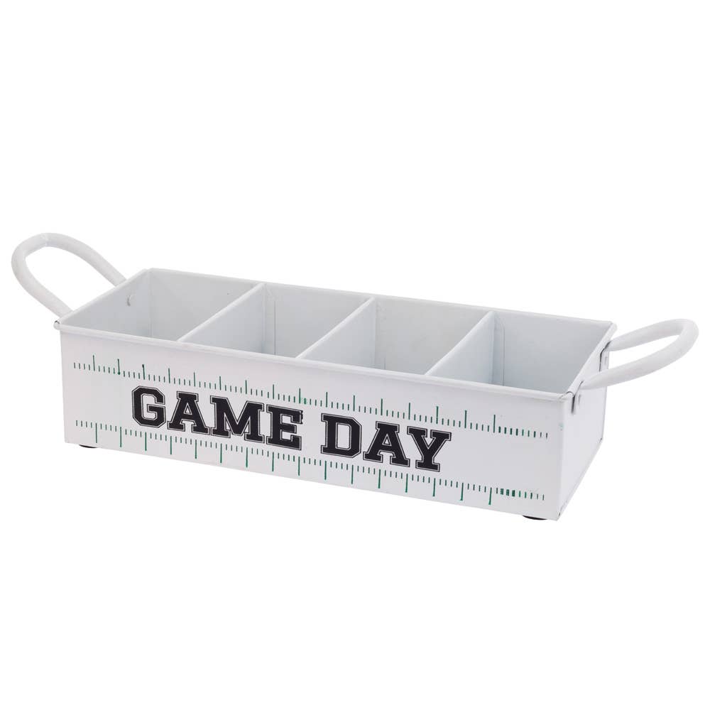 17" Long Game Day White Metal Caddy