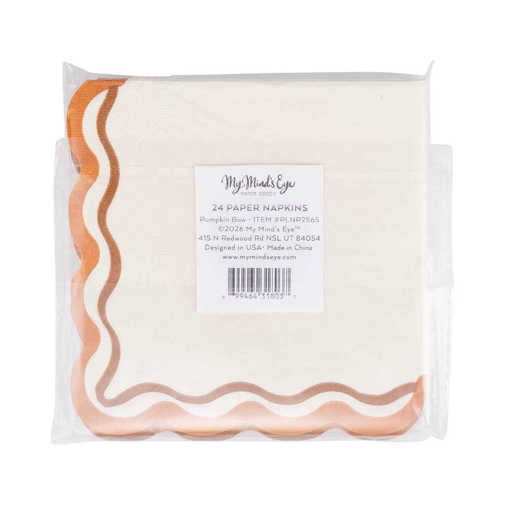 PUMPKIN BOW COCKTAIL NAPKIN (24ct)