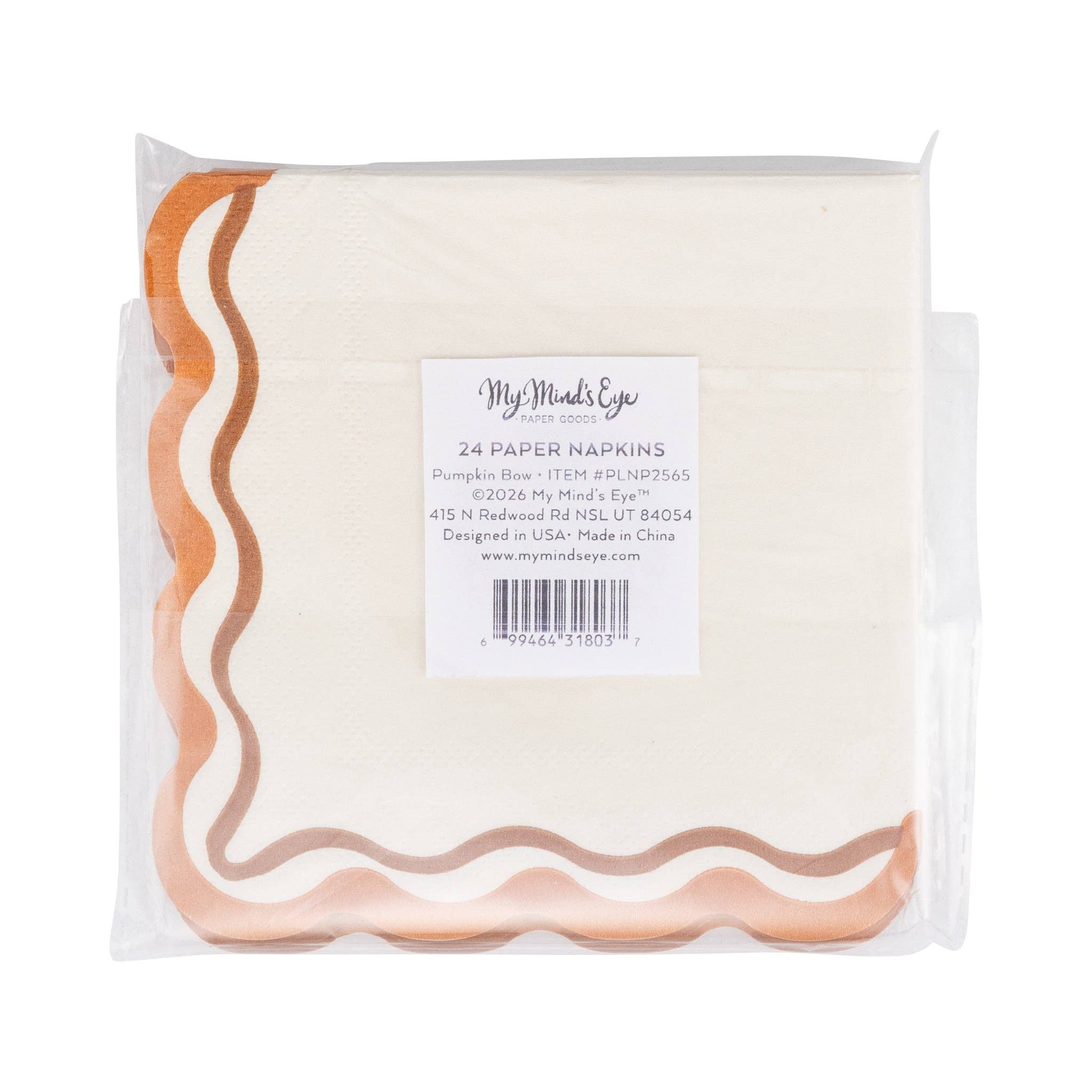 PUMPKIN BOW COCKTAIL NAPKIN (24ct)