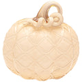 7.5" Butter Diamond Glass Pumpkin Fall Autumn