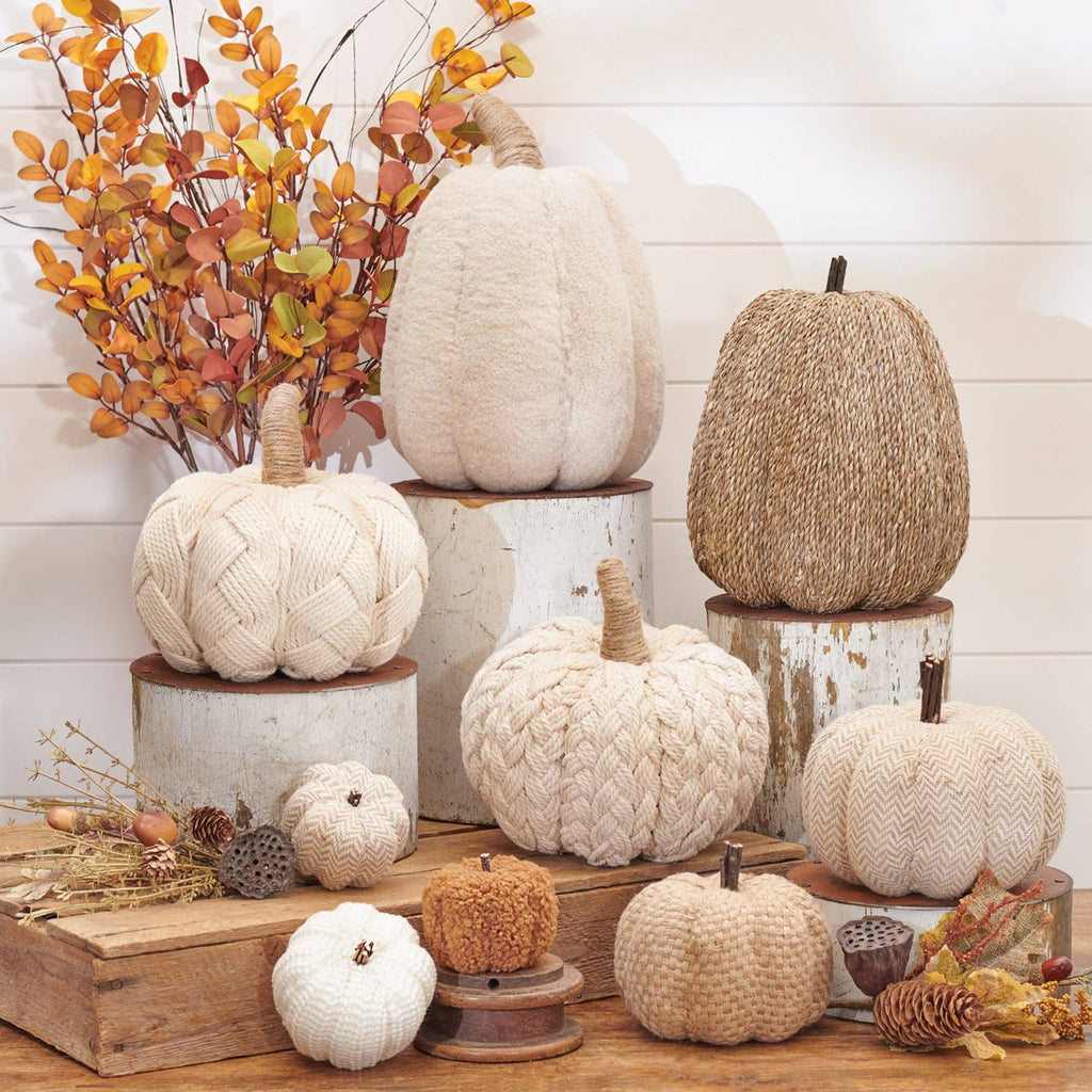 Cream Braided Pumpkin