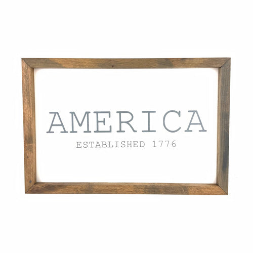America Est. 1776-Classic Framed Saying