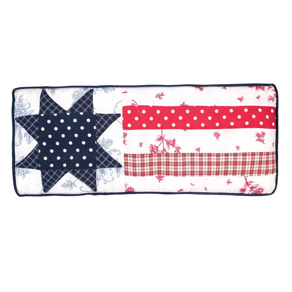 Patriotic Star Patchwork 4th Of July Throw Pillow