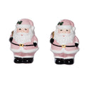 Christmas Vintage Pink Santa Salt & Pepper Shaker Set