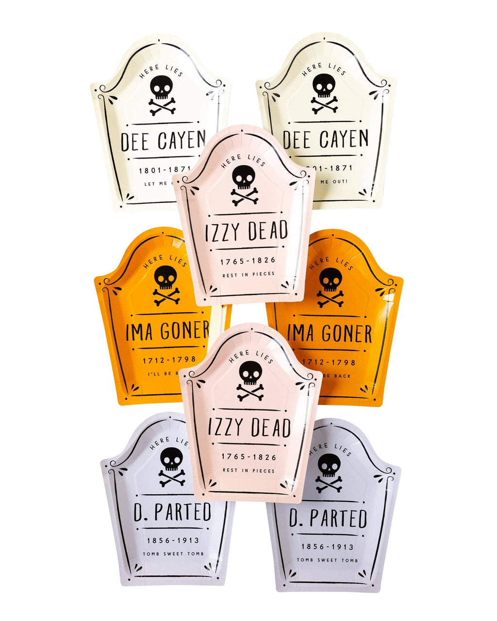 Hey Pumpkin Tombstone Shaped Paper Plate Set