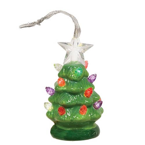 Ceramic Tree Glow Ornament - 3 Assorted