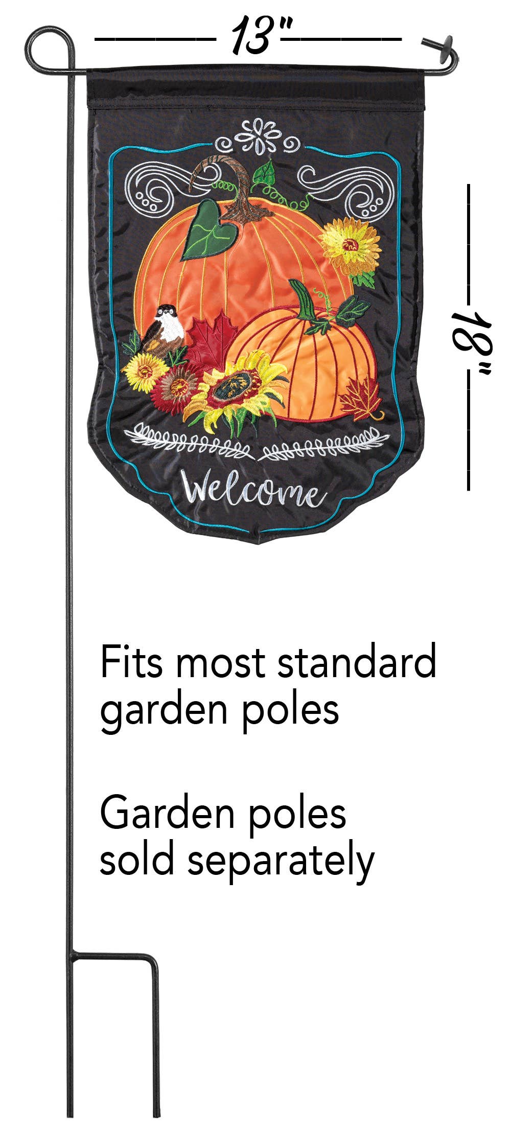 PUMPKINS WELCOME Garden Flag