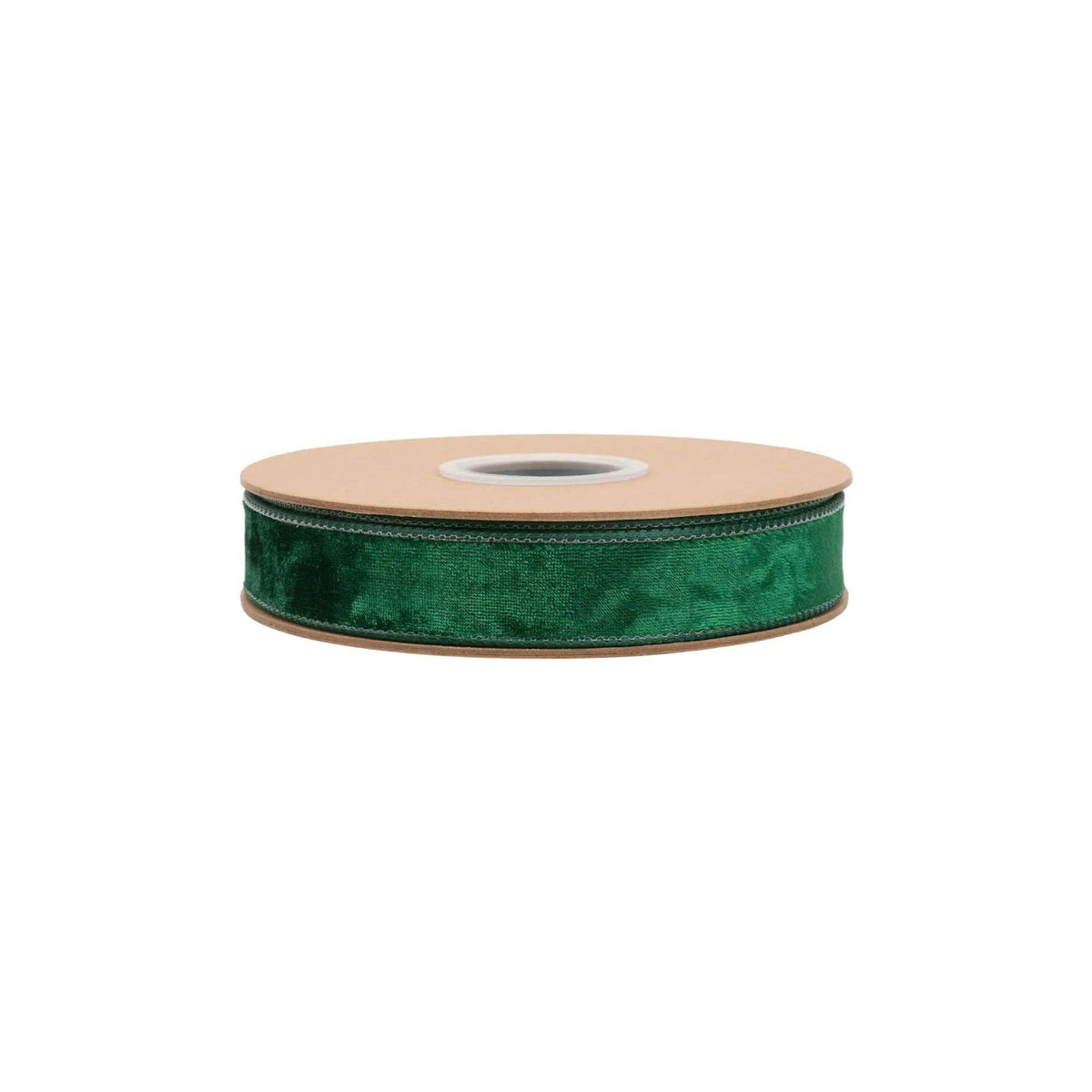 1" Wired Heritage Velvet Ribbon | Hunter | 10 Yard Roll