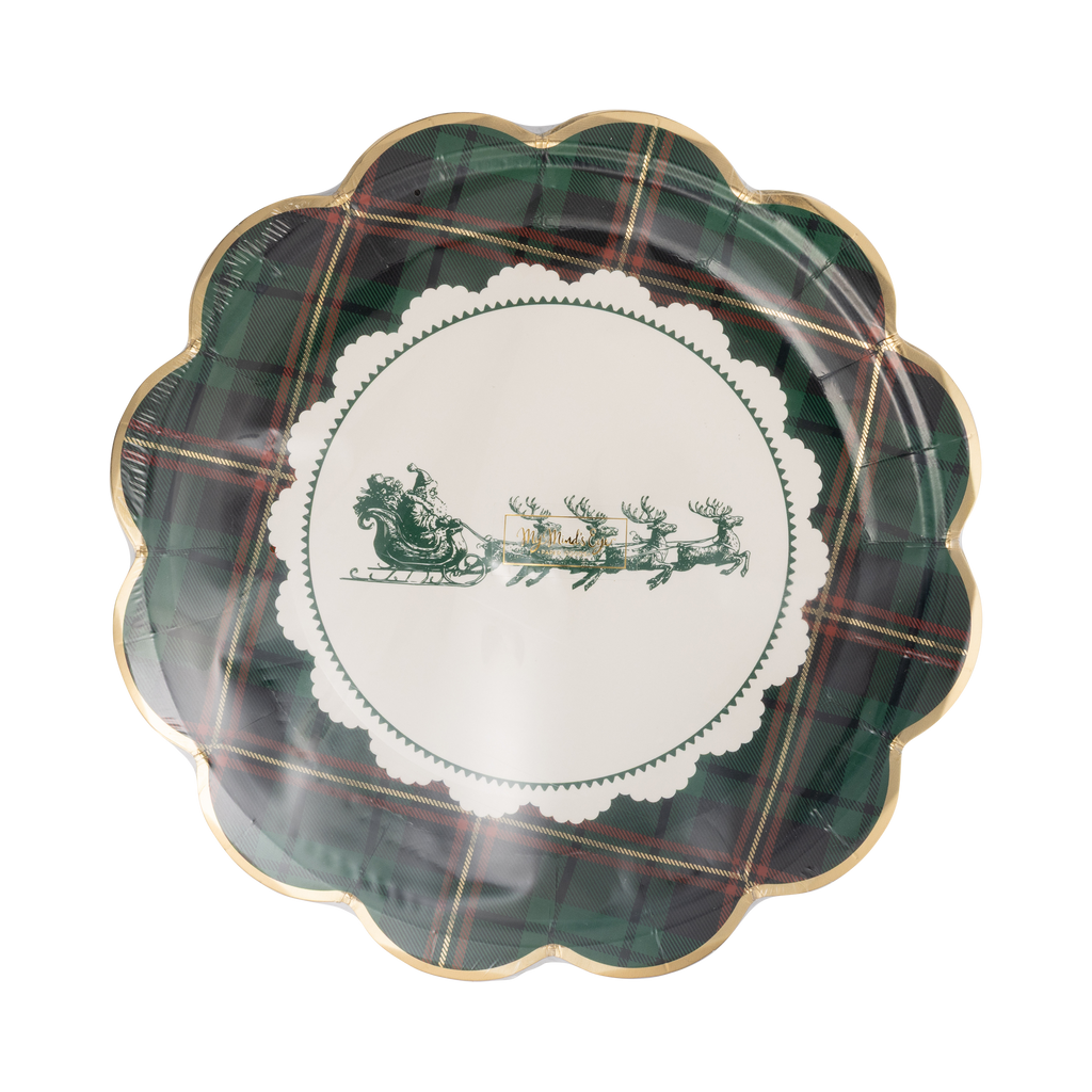 Doily Plaid Plate - 9"