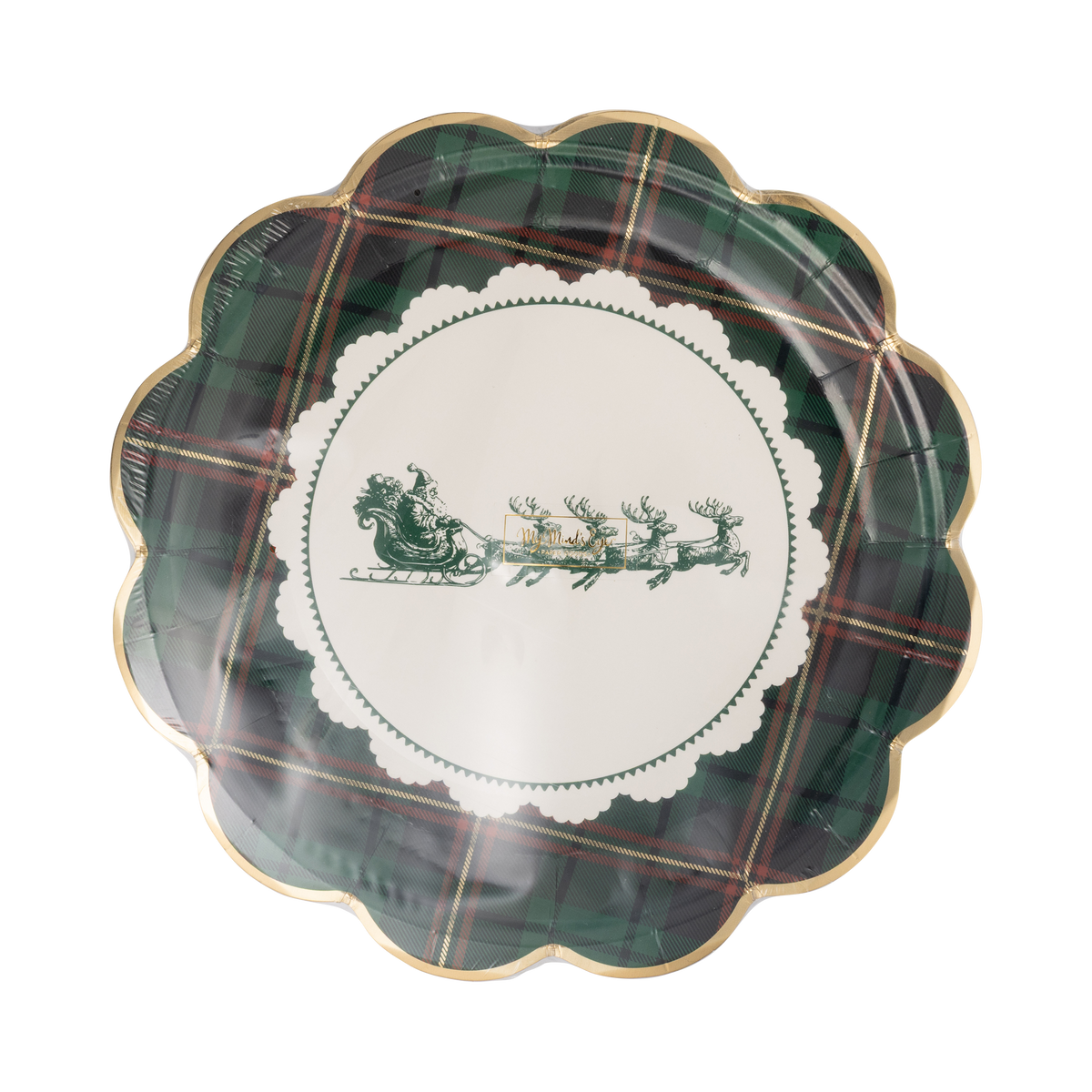 Doily Plaid Plate - 9"