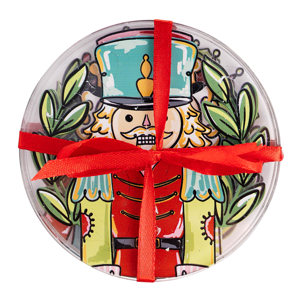 Holly Jolly Nutcracker Coaster Set/4