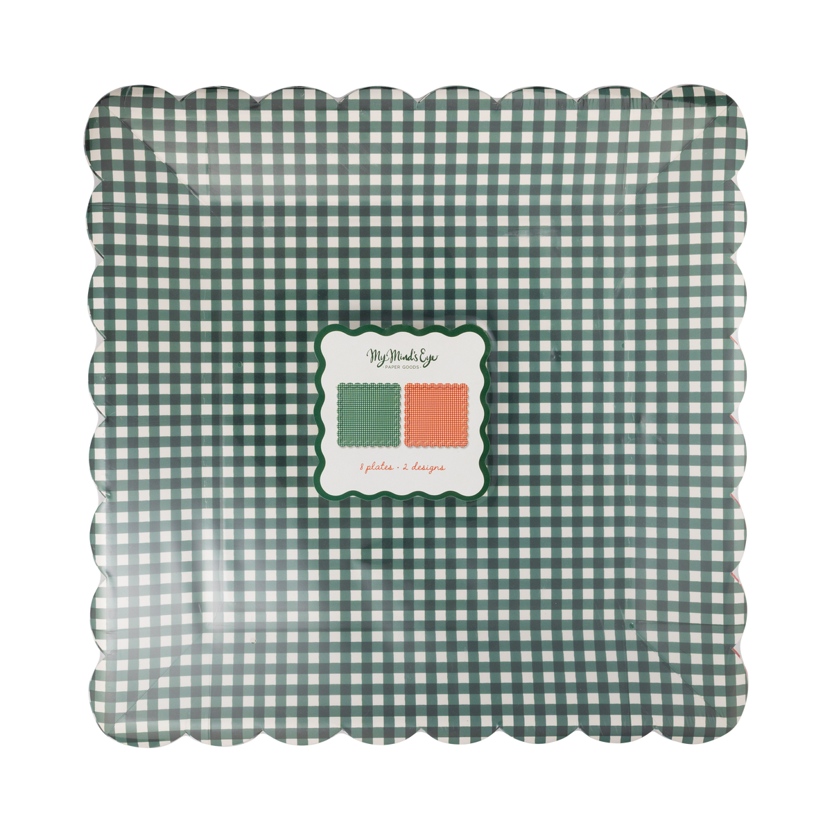 Gingham Plate Set