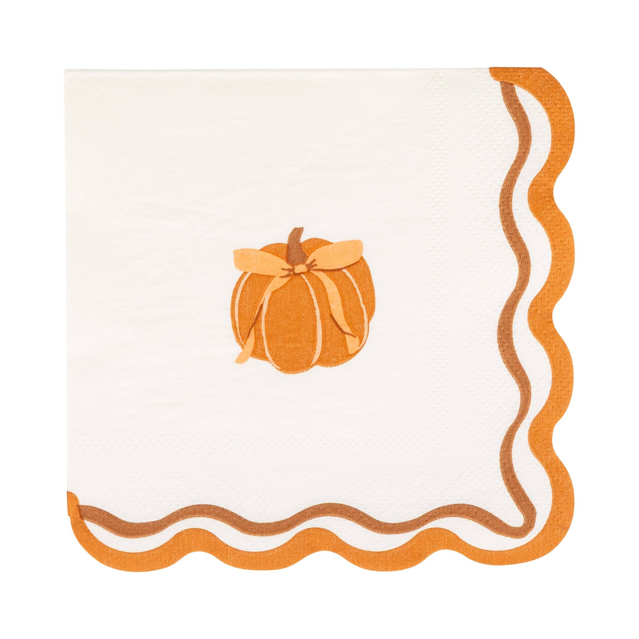 PUMPKIN BOW COCKTAIL NAPKIN (24ct)