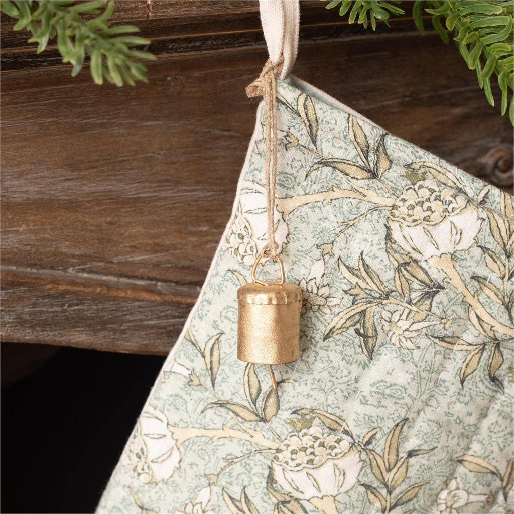 Stocking - Block Print With Bells (3 Styles)
