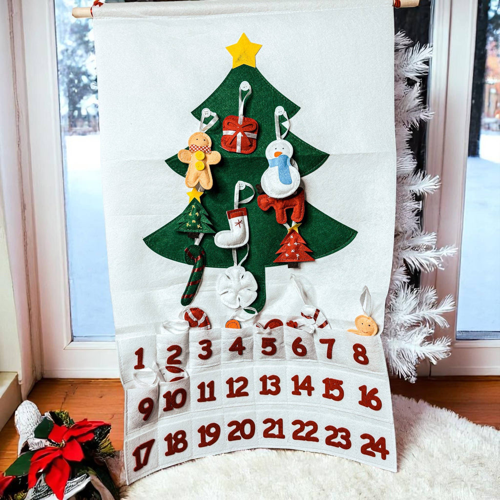 Christmas Home Decor Advent Calendar Felt |  Handmade