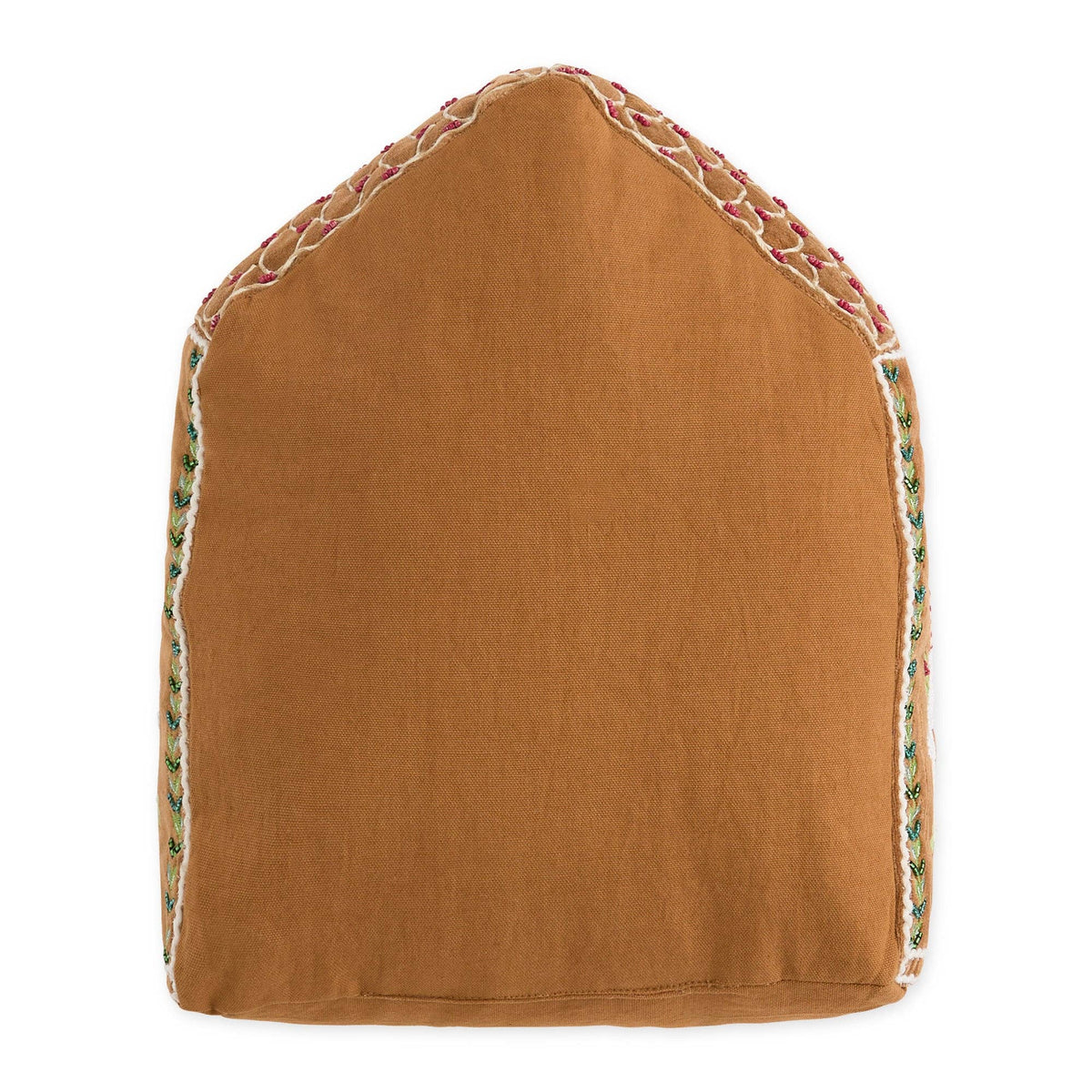 Gingerbread House Embellished Pillow