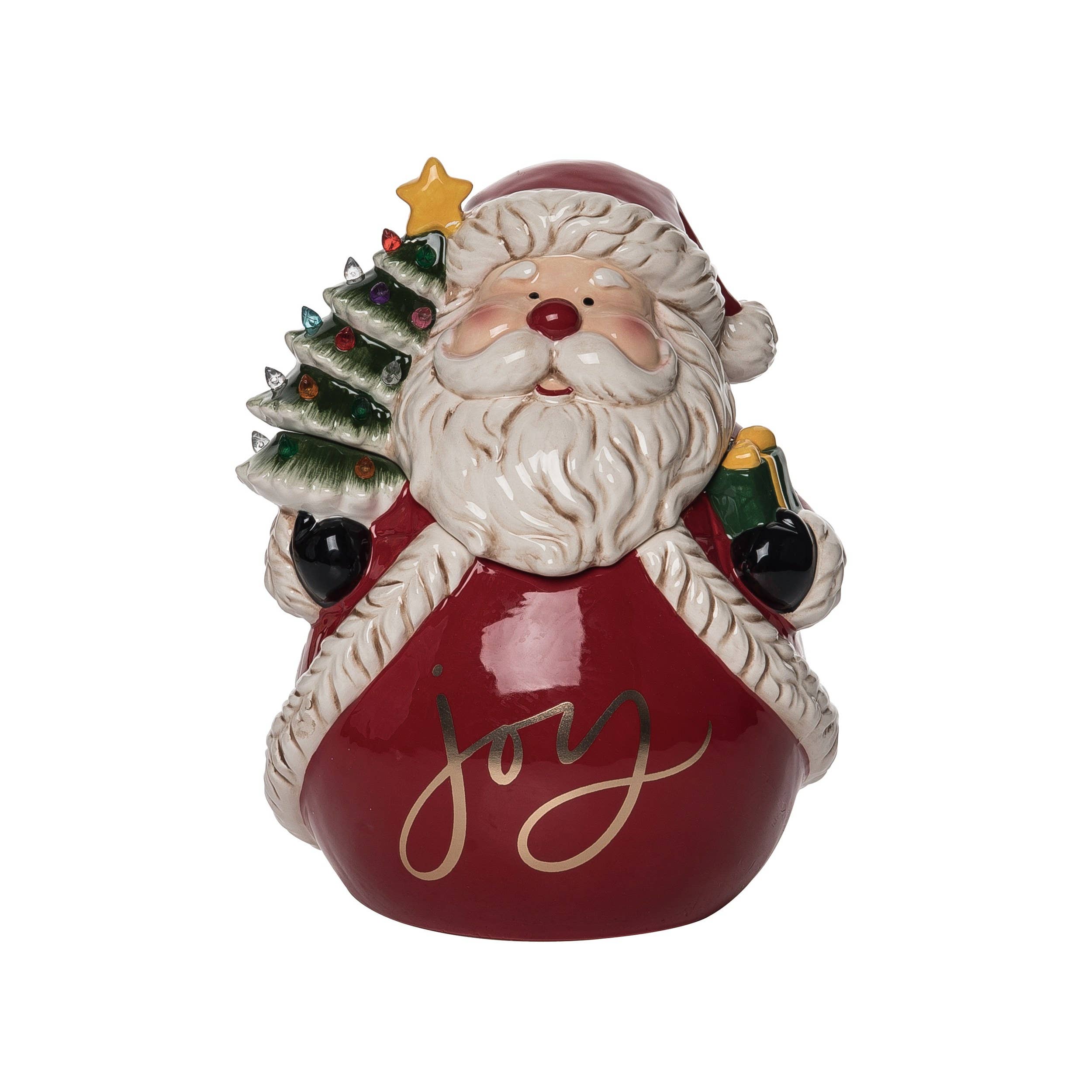 Vintage Santa Cookie Jar Ceramic Christmas Decor
