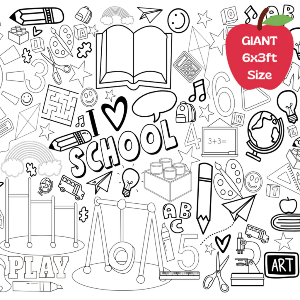 Back to School Coloring Tablecloth