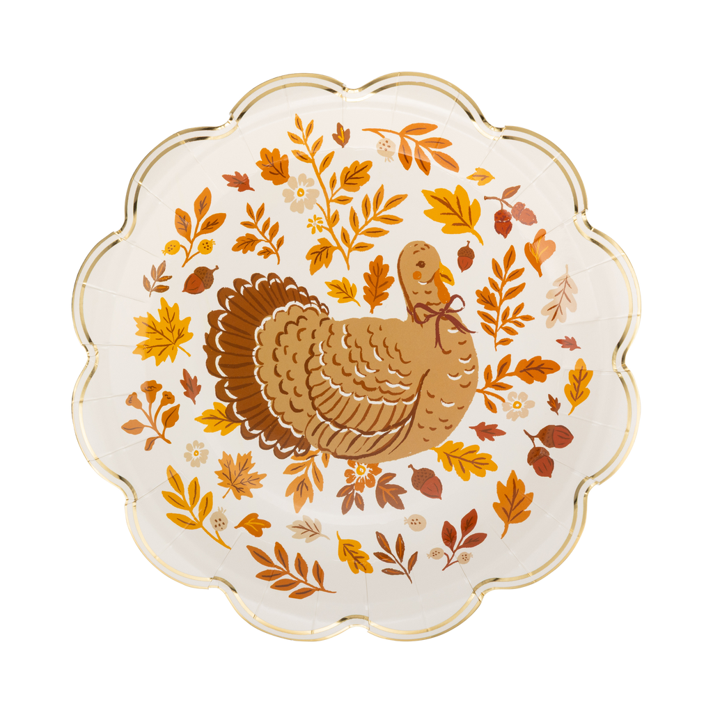 Turkey Foliage Paper Plates