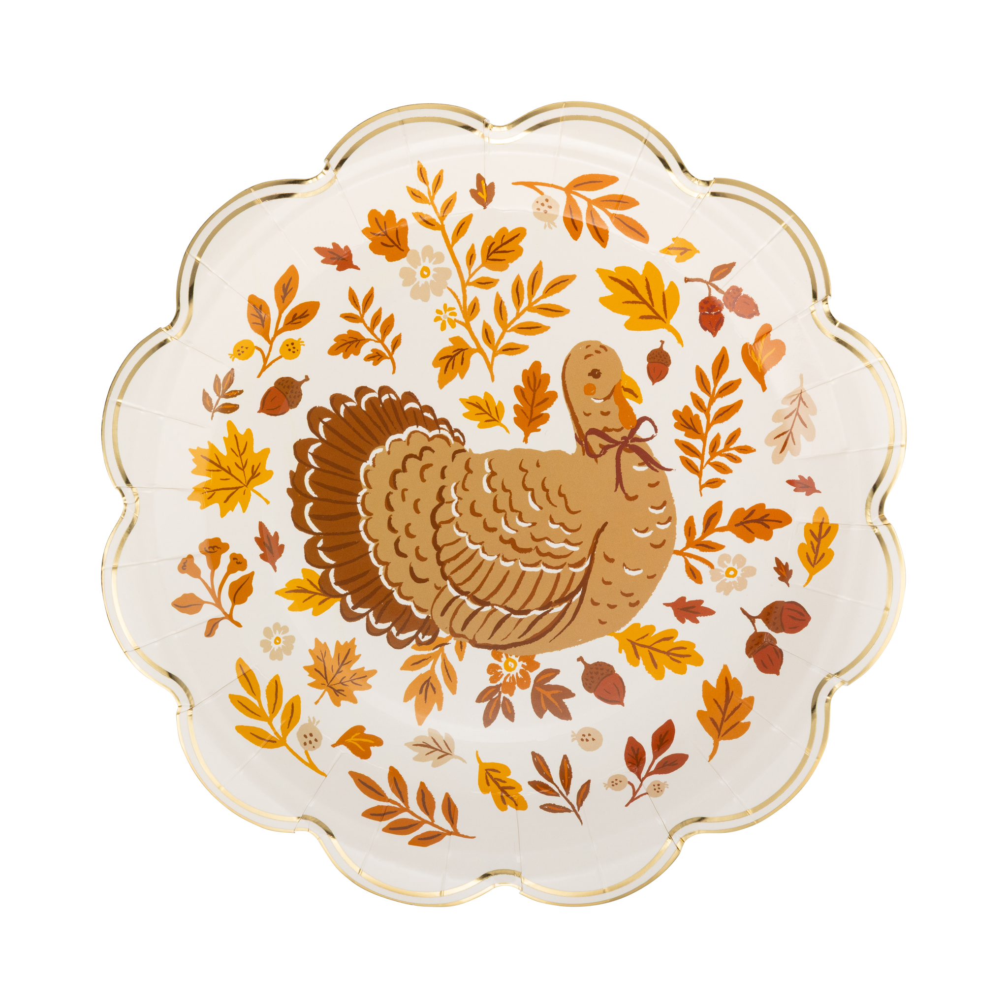 Turkey Foliage Paper Plates