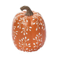Fall/Harvest Tall Orange Leaf Pumpkin Decorative Figurine
