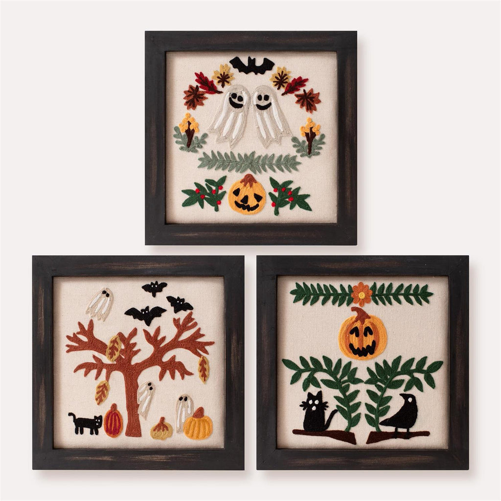 Framed Embroidery - Spooktacular, set of 3