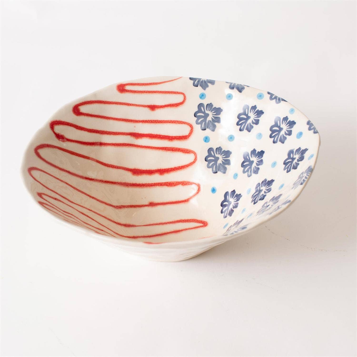 Americana Folk Art Serving Bowl