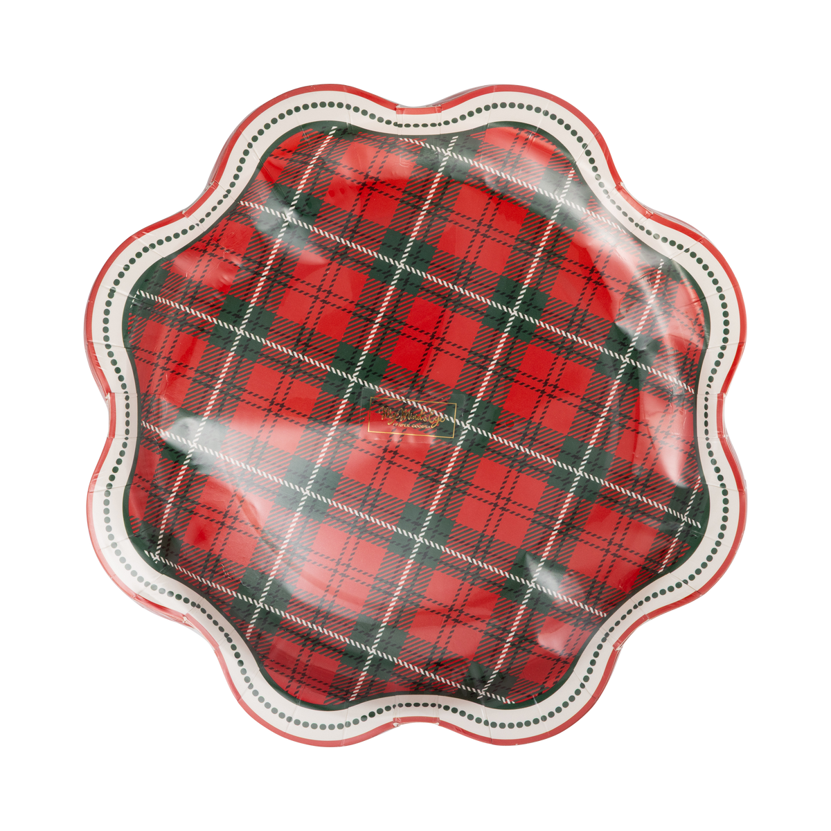 Plaid Dot Edge Plate - 10"